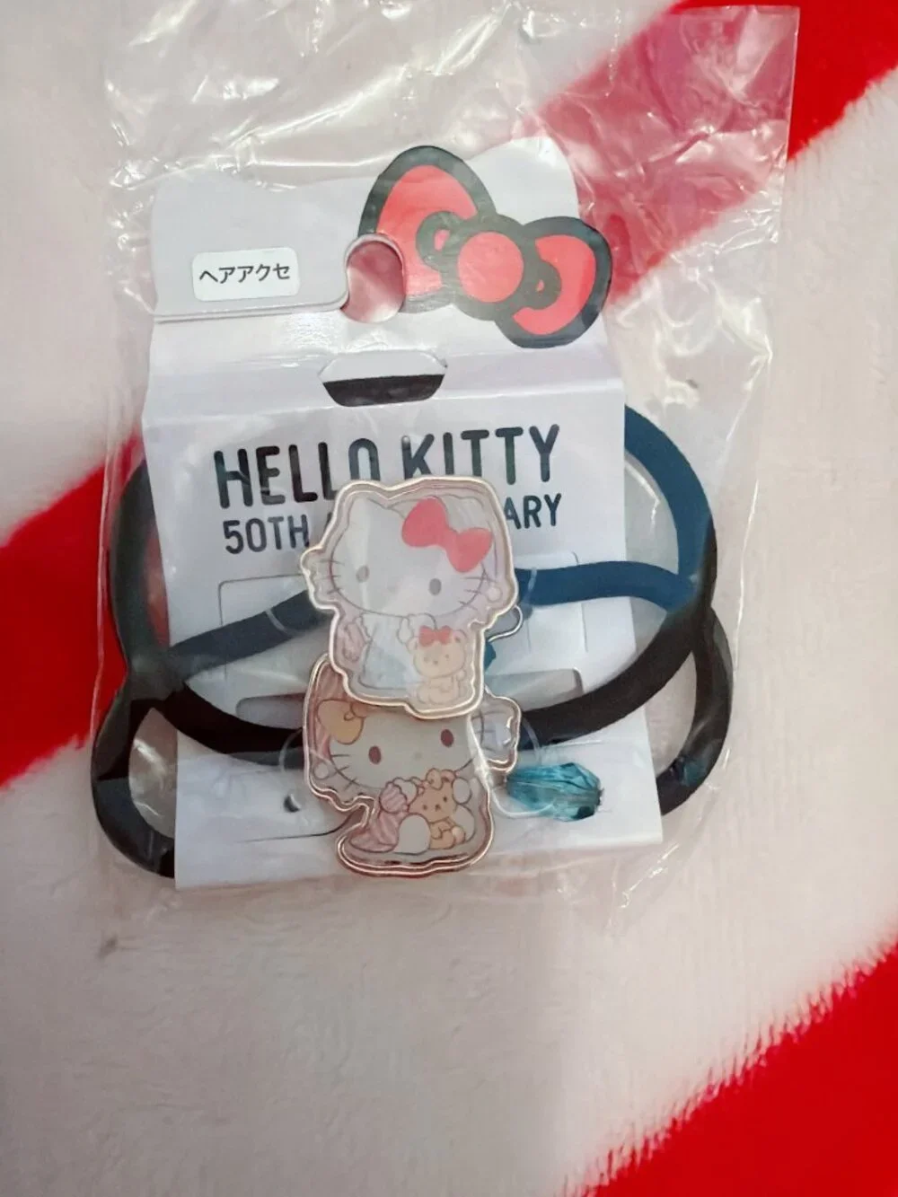 Hello Kitty 50th Anniversary Hair Ties Sanrio Japan NEW
